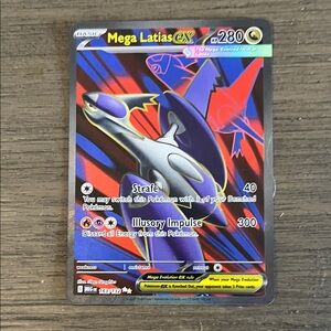 Pokemon Mega Latias EX Trading Card - Blue, Purple, Red